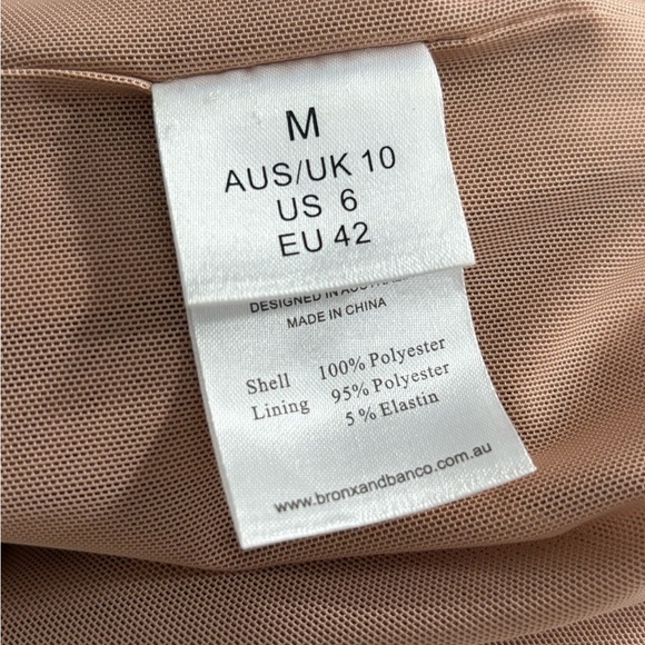 Bronx and Banco bride bridal wedding white boho Tiffany Blanc Dress Sz medium 6 - Picture 15 of 16